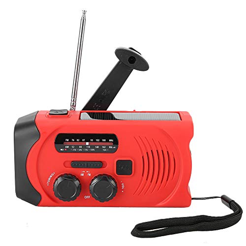 Radio de manivela Radio de Carga Solar portátil Carga de Emergencia de teléfonos móviles Radio de batería de Gran Capacidad con función de(American Version)