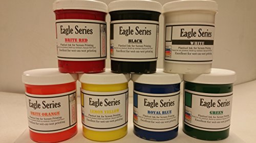 7 Primary Color Plastisol Ink Kit