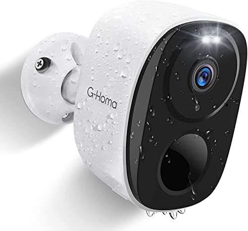 2K 3MP Wireless Security Camera Outdoor, G-Homa Battery Powered Camera with Color Night Vision, No Monthly Fee, AI Motion Detection, Alerts/Spotlight, 2-Way Audio, Cloud/SD(up to 256G),IP65 Waterproof