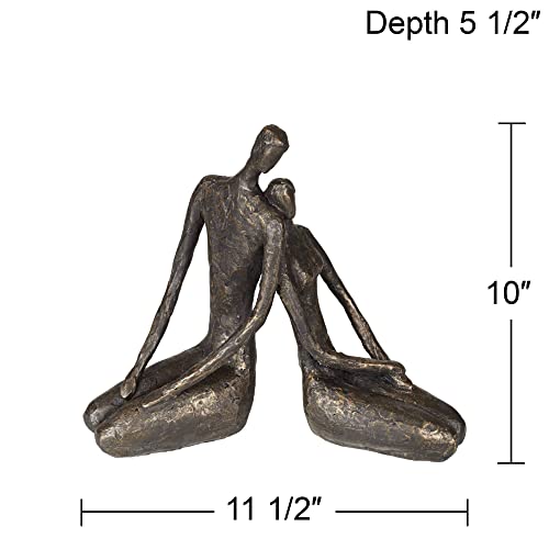 Dahlia Studios Loving Couple 11 1/2" Wide Bronze Sculpture #TOP3