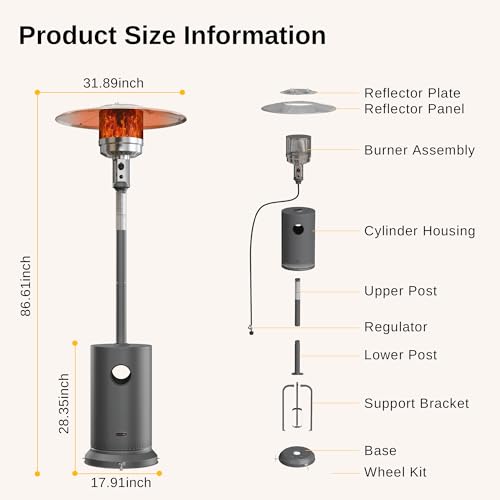 East Oak UR48GY1 48,000 Btu Patio Heater thumb #8
