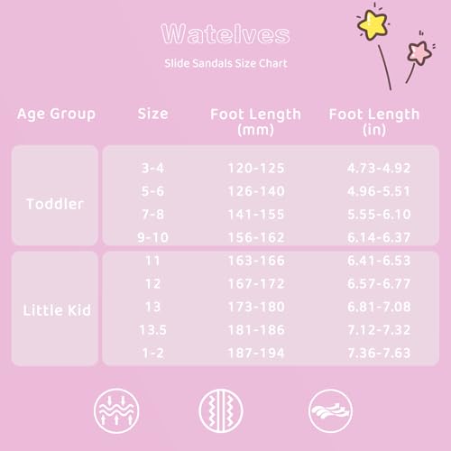Image of WateLves Toddler Boys Girls Slides Sandals for Swim Beach Kids Water Shoes Casual Summer Slippers