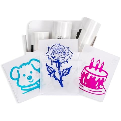 Memoking T02 Color Sticker Paper - Colorful Transparent Sticky T02 Mini Printer Sticker Paper Refill, 50 mm x 3.5 m, Keep for 20 yrs, for Journal Photo Study Notes, 3 Rolls Cover