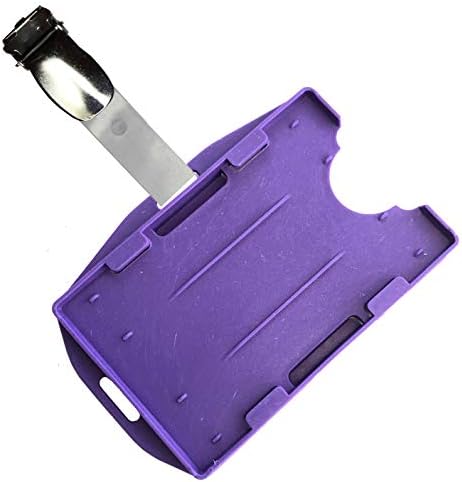 PCL Media ltd® Opaque Single Sided ID Card Badge Holder & Crocodile Strap Pocket Clip (Holders are Now Bio Degradable) Work ID Card Holder