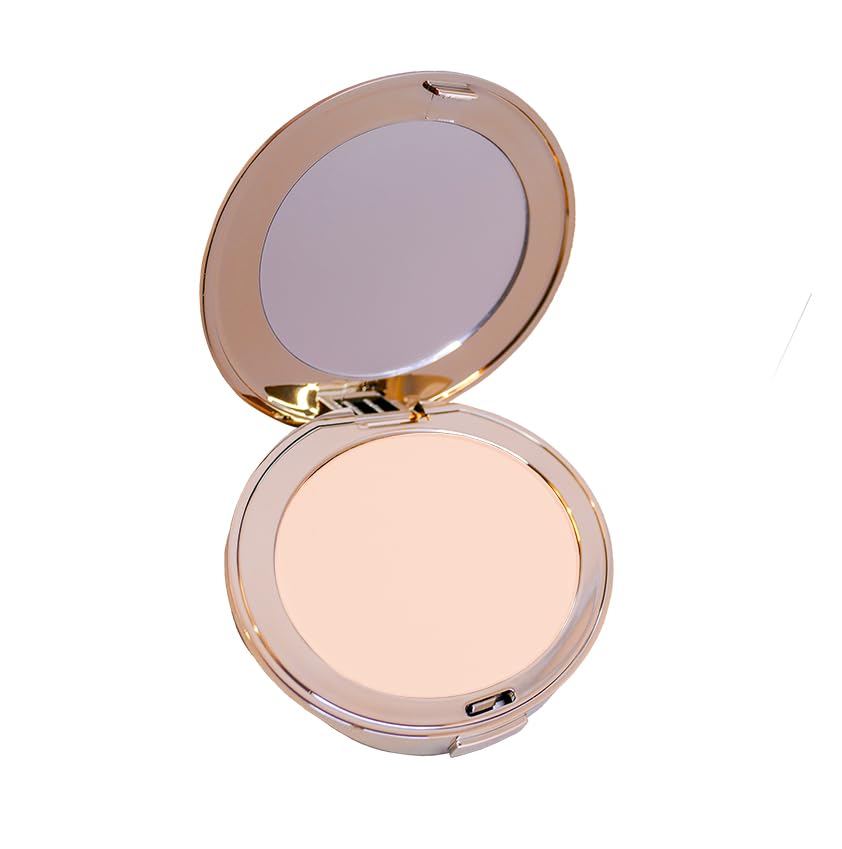 Poudre compacte végétalienne beige frais contre les imperfections du teint
