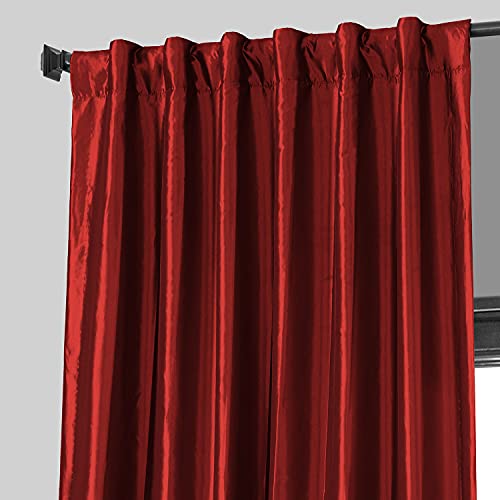 Hpd Half Price Drapes Blackout Curtains For Bedroom - Faux Silk Taffeta 50 X 96 (1 Panel), Ptch-Bo1066-96, Syrah #TOP3