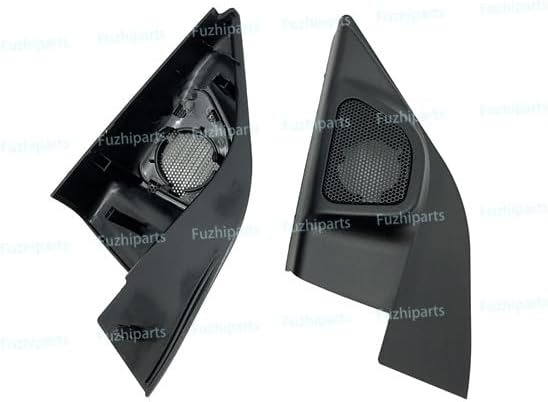 1 Pair Car Front Left and Right Door Tweeters Triangle Speakers Cover Panel Trim Frame Mount for Nissan Sunny 2010 11 12 13 14 15 16 17 18 19