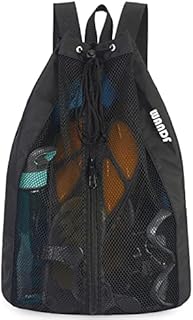 WANDF Swim Bag Mesh Drawstring Backpack Beach Backpack for Swimming, Gym, and Workout Gear