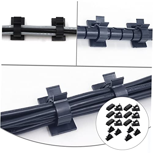DOITOOL 54pcs Clips para Gestión de Cables Autoadhesivos Organizadores de Cables para Electrodomésticos y Cargadores Compactos y Fáciles de Instalar, Sujetadores de Cables para Escritorio y Uso en Casa miniatura 4
