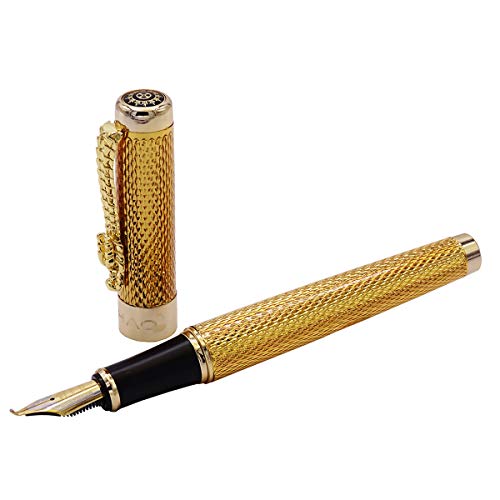 Stylo-plume de calligraphie à plume courbée KLVN, le cadeau luxueux avec clip dragon en métal