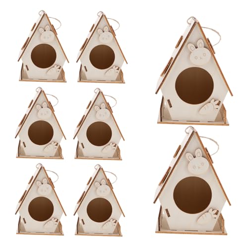 TOYANDONA 8pezzi Casetta Per Uccelli in Legno Non Finita Da Kit Da Te Per Ragazzo Pittura Progetto Artigianale Per Feste e