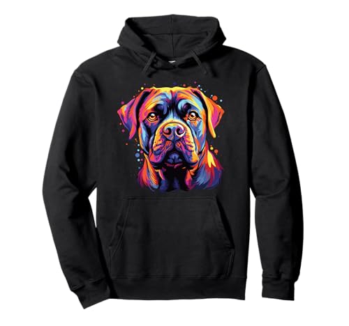 Wasserfarben Farbenfroher Cane Corso Hunde Pullover Hoodie