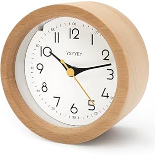 [SILENT WOODEN DESIGN]: Crafted with natural wood that eliminates annoying ticking sounds, allowing for peaceful sleep while bringing elegant style to any room. Combines functionality with style, making it a beautiful addition to any bedroom, kitchen...