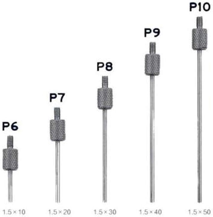 Pilipane 5pcs L10/20/30/40/50 Test Indicator D1.5mm Dial Indicator Needle Probe