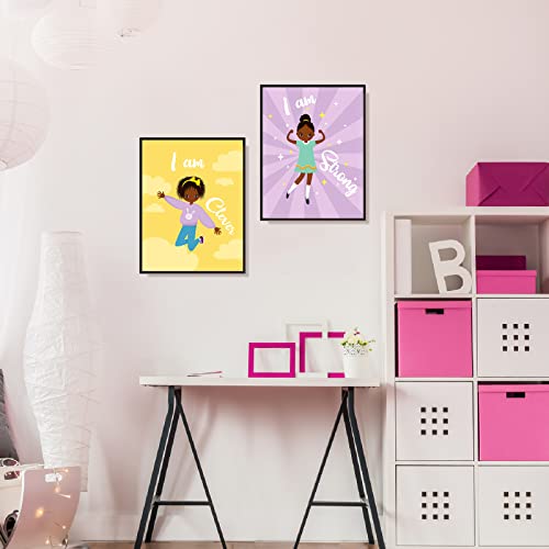 9 Pieces Motivational Black Girl Wall Decor Girls Room Decor African Girl Inspirationa Quotes Poster Unframed Black Girls Art Prints For Kids Teen Girls Room Wall Decorations,Unframed, 8 X 10 Inch #TOP6