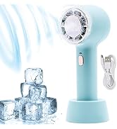 Ankrs Handheld Cold Compress Mini Fan,Cooling Fast Fan Portable Speed Adjustable USB Rechargeable...