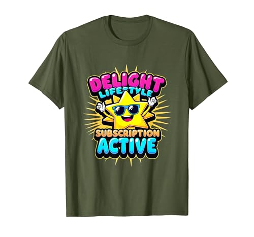 Delight Lifestyle Subscription Active Design T-Shirt, Men, Olive Green, Medium