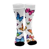 UTRSIFB Boy's Leisure Sports Socks, All Season Stockings, Soft Fashion Breathable Dress Decor Boots Socks Beautiful Butterfly