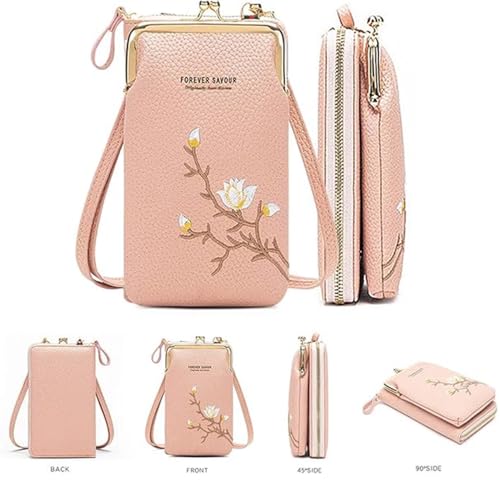 Forever Savour Women Sling Cross-Body Wallet with Mobile Cell Phone Holder,Forever Savour Mobile Phone Bag3