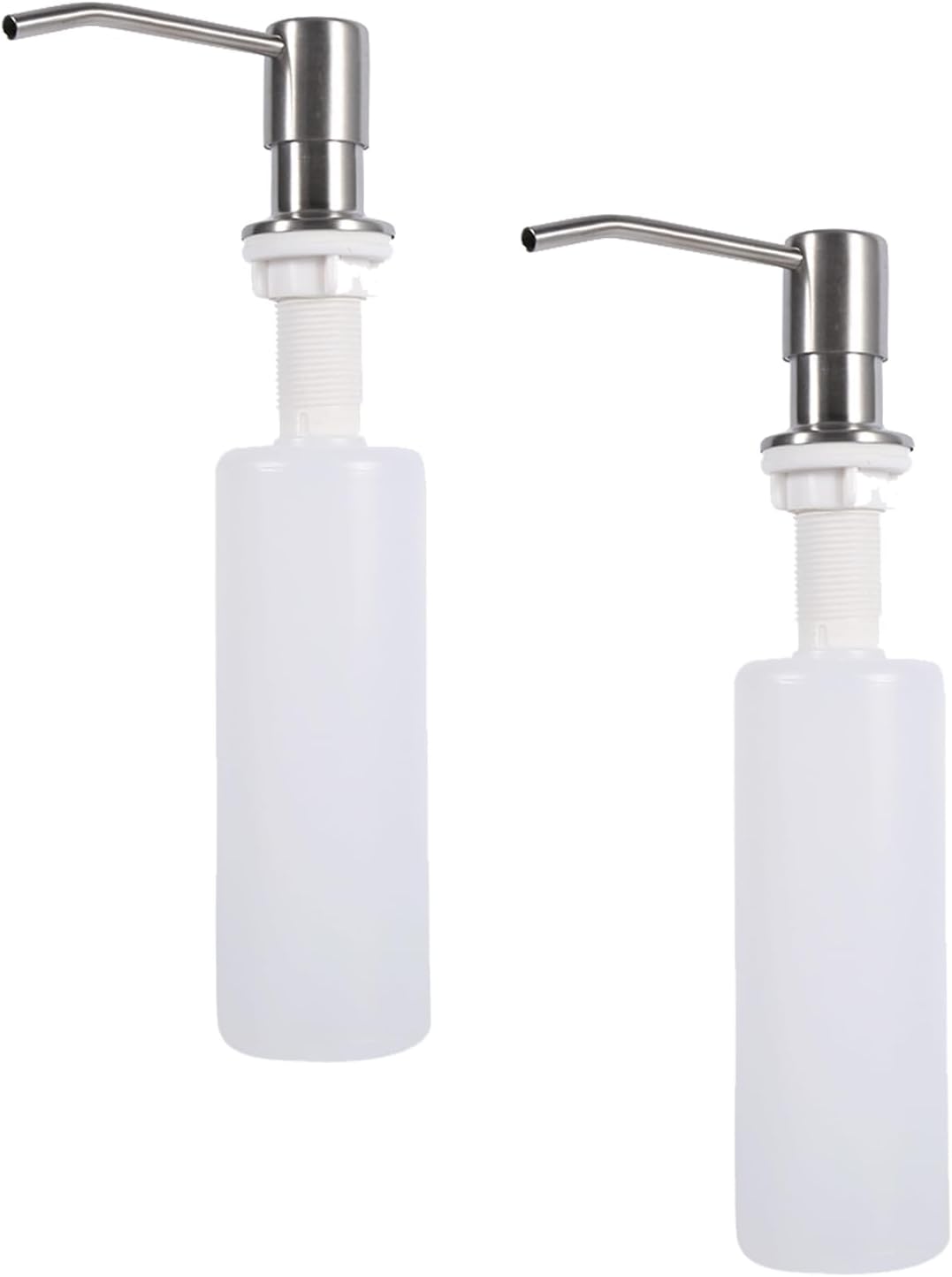 Garosa Stainless Steel Sink Soaps Dispenser, Built in Soap Dispenser Pump for Kitchen and Bathroom, 300ml Capacity with Smooth Operation