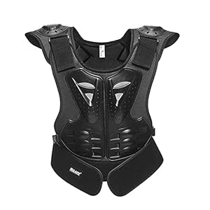 Volledige lichaamsbeschermer voor kinderen,Crossmotor Armor Vest Wervelkolombescherming – voor kinderen, motorcross off-road, reflecterend ‘s nachts