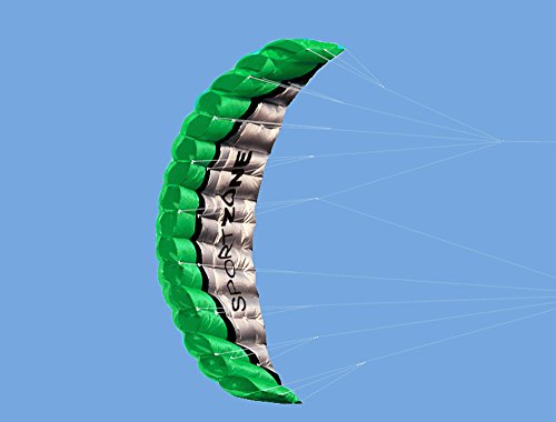 Kwasyo Force 2.5m de Doble Línea de Cometas Parafoil Stunt con la Manija 30 m de Cuerda, Cometa de Deporte de Playa, Jardín al Aire Libre Juegos de Jardín Diversión Cover