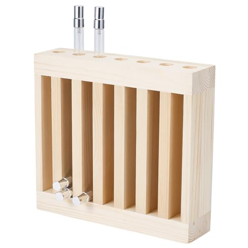 BENECREAT Porte Rouge à Lèvres en Bois de 17.5mm Support de Rangement pour Huiles Essentielles de 236x216mm Étagère pour Présentoir de Stand D'Artisanat...