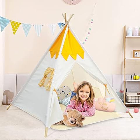 KUSARKO Castle Play Tent for Kids, Playhouse Tent for Girls & Boys-Indoor and Outdoor Play Tent for Kids, Imaginative Gift for Toddlers & Children 3+ Years Old Cover