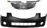 Garage-Pro Front Grille Assembly Set of 2 For 2007-2008 Nissan Maxima Chrome Shell, Painted Black Insert