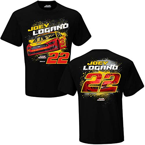Checkered Flag Joey Logano 2019 Contender Shell Pennzoil NASCAR T-Shirt (Medium) Black