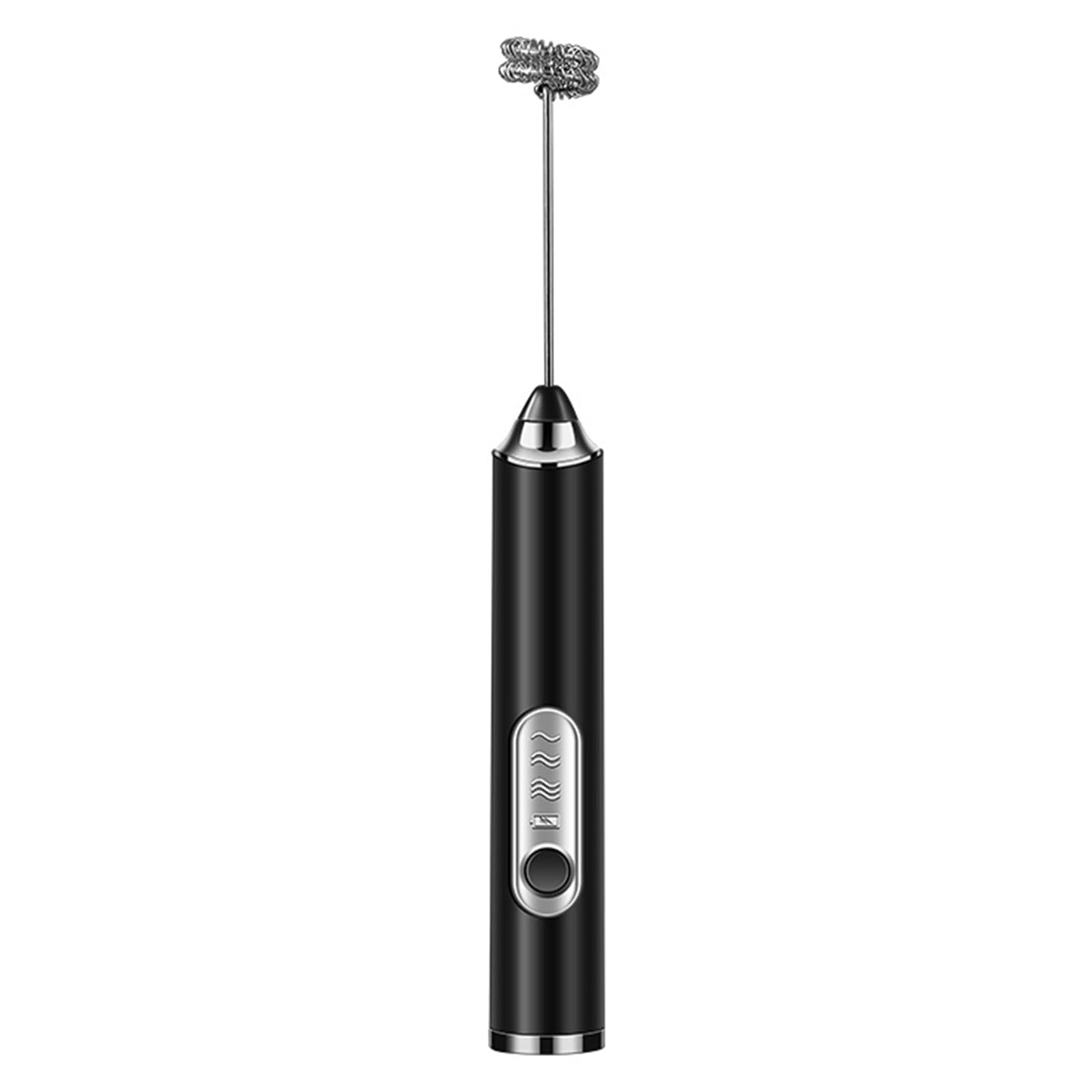 Elnwnnkc Milk Frother 3 Speeds Rechargeable Coffee Wand with 2Whisk Drink Mixer Handheld Electric Stirrer for Latte Eggs Handheld Coffee Wand