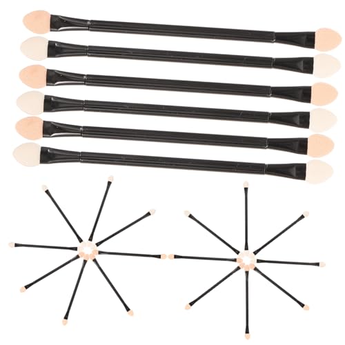 HAPINARY Double Head Eye Shadow Stick Set 30pcs Makeup Tools Long Handle Brush Sponge Non-scratch Material Ideal for Daily Professional Use