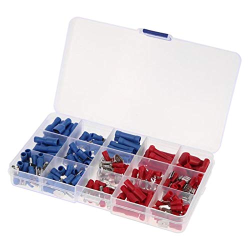 200Pcs/lot Assorted Insulated Electrical Wire Cable Terminals Crimp Connector Spade Set For Auto Industry - (Color: 520pcs)