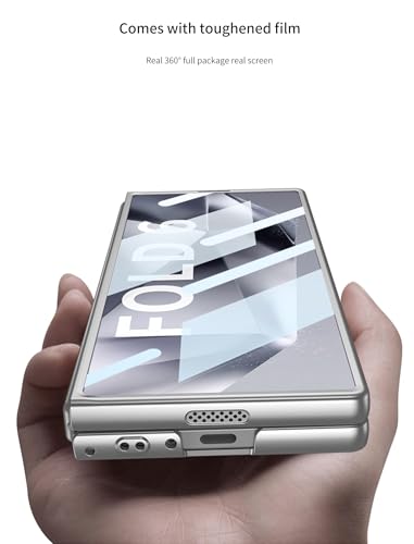 Image of Midkart Matte Case Compatible with Samsung Galaxy Z Fold 6 (Release 2024) with Front Glass Cover Hard PC Thin Independent Camera Protection, Grey