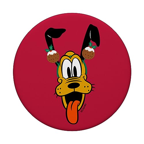 Disney Pluto Christmas Pudding Holiday Headband PopSockets Swappable PopGrip, Black - Image 3