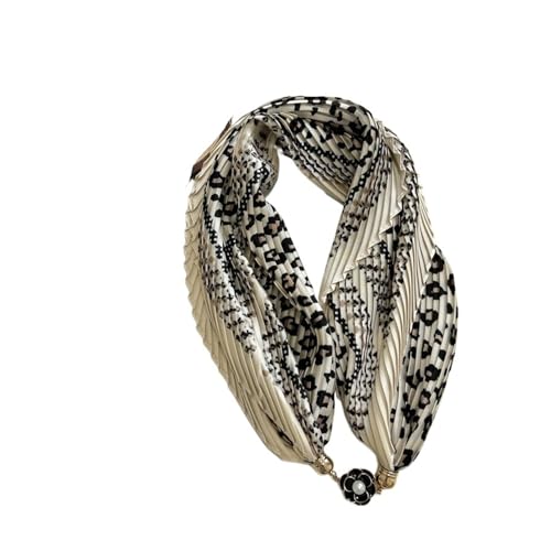 Generico Pañuelo para el cuello con hebilla magnética - Bufanda de seda lisa - Accesorio multiusos para mujer, Color 7, 60cmX20cm