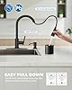 WEWE Kitchen Faucet with Soap Dispenser and Pull Down Sprayer, RV Single Handle Classic 3 Modes Stainless Steel Faucet for Kitchen Sink, RV, Matte Black #2