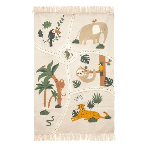 Atmosphera - Tapis Enfant Jungle - Coton - L. 100 x P. 0-5 x H. 150 cm - 100x150 cm