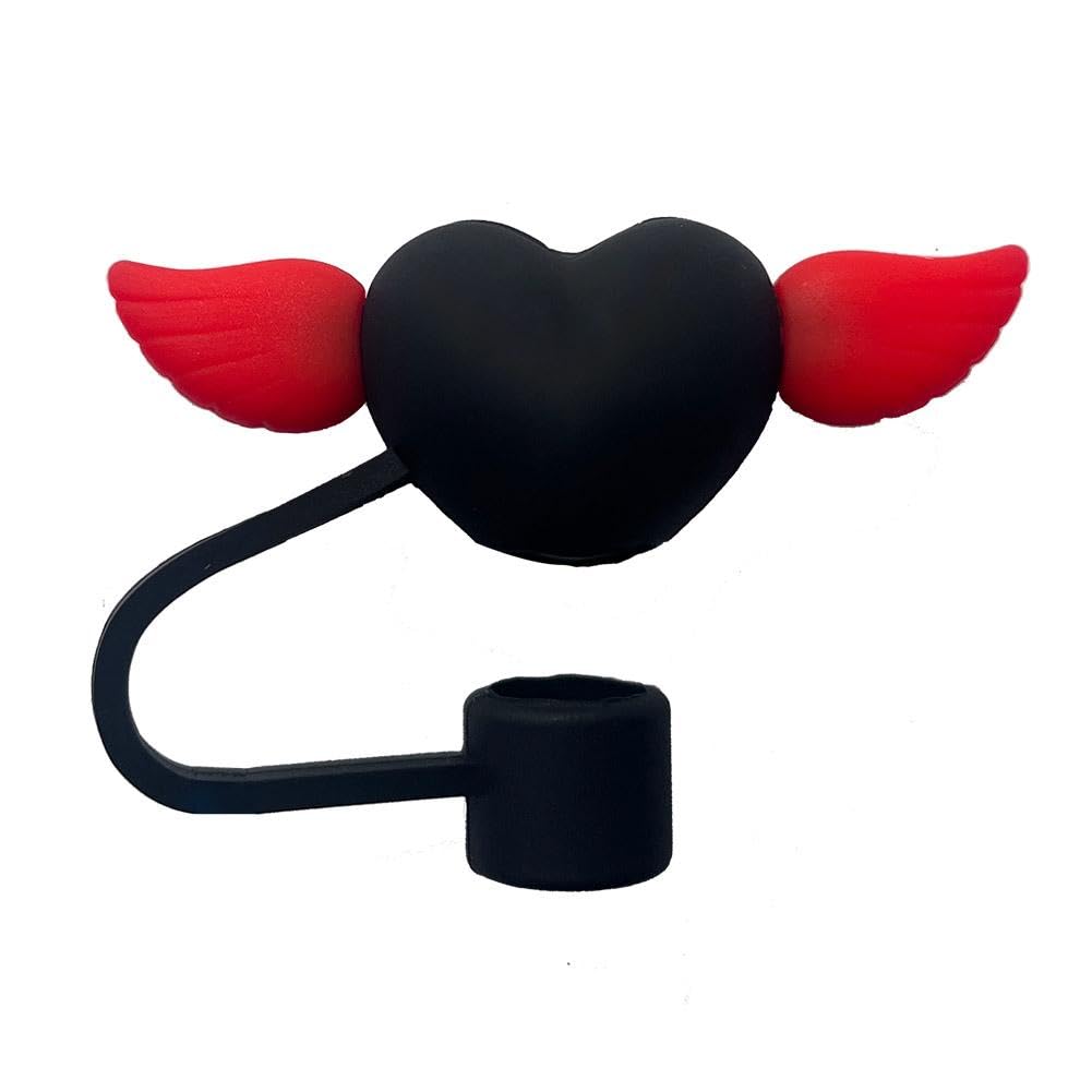 Copertura per cannuccia a forma di cuore rosso per tazza