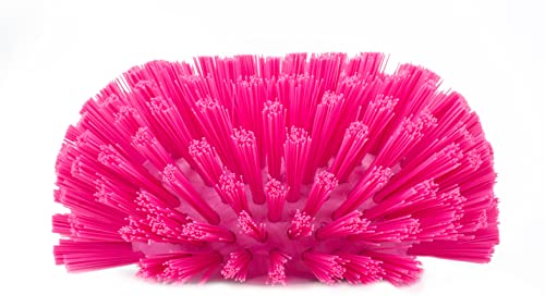 SPARTA Tank and Kettle Scrub Brush Heavy-Duty Tile Brush, Color-Coded and Handle Compatible (Sold Separately) for Optimal Access in Spacious Containers, Plastic, 5.25 X 7.5 Inches, Pink