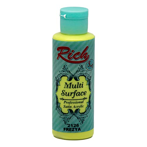 Rich Multi Surface Acrylic Paints/130 cc Color:2126 FREESIA Yellow