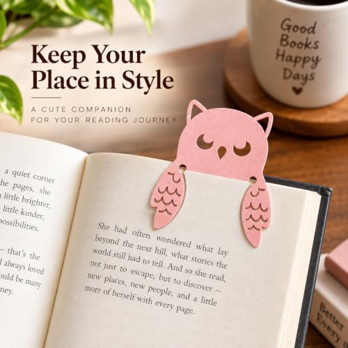 Image of 4 Pack Sanchi Homes Owl Bookmark Set | Assorted Colour | Durable Bioplastic