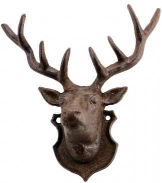 Deer Wall Accent, Cast Iron Rustic, Sign Plaque, Lodge Decor, 10-inch