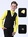 A&J DESIGN Boys Yellow Suit Formal Halloween Gentleman Outfit Wedding Tuxedo Easter Dress Shirt Vest and Pants Set Black and Yellow Size 12
