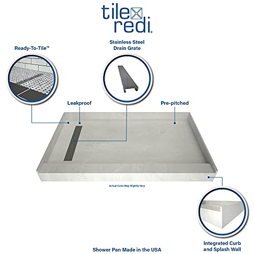 Tile Redi USA Trench Shower Pan with Tileable Grate #TOP4