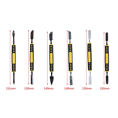 Crowbar Set Metal Crowbar Double-Ended Metal Crowbar Mobile Phone Disassembly Tool Set Professional Opening Pry Tool Metal Crowbar 6 Piece Metal Crowbar For Mobile Phone Disassembly Tool Metal Crowbar #TOP1