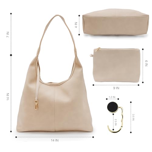 Slouchy Hobo Bag, Boho Purse, Boho Tote for women (Sandstone Ivory) by Cee & Dee - Used condition - Image 2