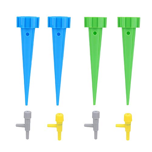 4pcs adjust Self Watering , Automatic Plant Waterer , Planter Drip Irrigation Watering , Irrigation Device Flower Water Drip Spikes with Valve for Plant Watering , Automatic Plant Waterer , 4pcs Adju