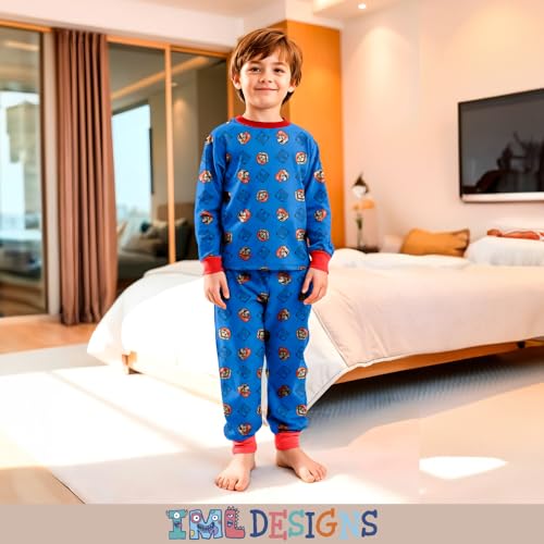 Nintendo Super Mario Boys Pajamas 2 Piece PJs Set Long Sleeve Top & Pants 100% Cotton Sleepwear for Kids & Teens4