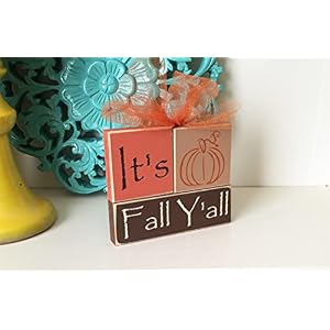 Its Fall Yall Wood Autumn Sign Rustic Pumpkin Wooden Decoration Thanksgiving Primitive Decor
